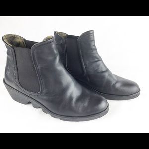 Fly London Yoss Elasticated Chelsea Wedge Heel